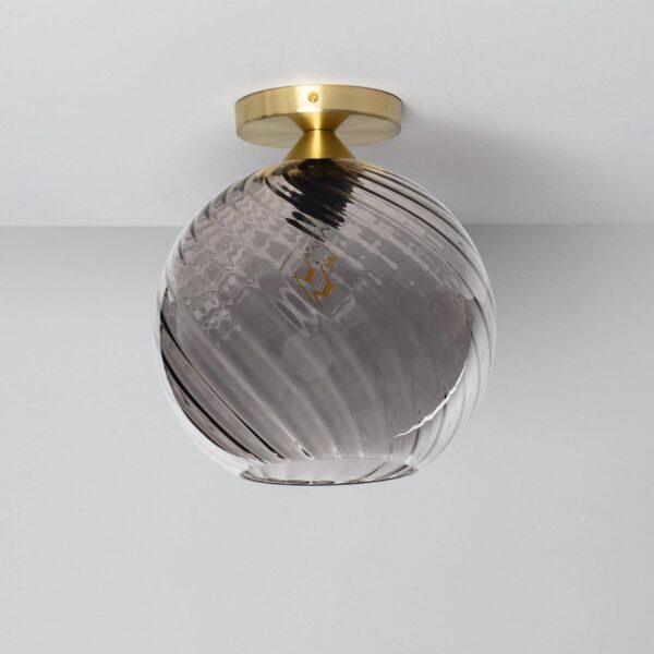 Plafonnier Verre Kikombe Gris Fumée